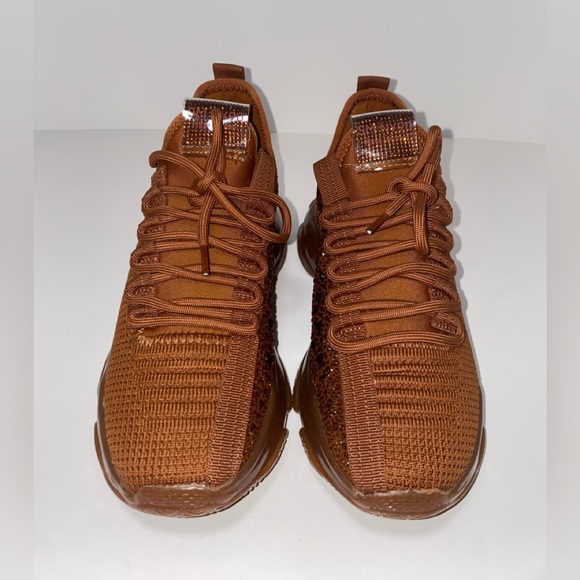 NWT. Steve Madden Maxima Lace Up Sneakers Chunky Platform Brown Multi 6.5M - Picture 4 of 10